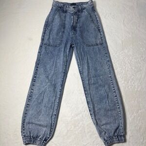 Mother Jeans The Wrapper Patch Springy Ankle Acid Wash Women's Size 25